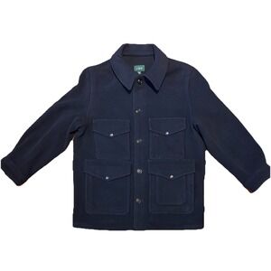 J. Crew Cruiser Jacket Mackinaw Double Faced Wool Oarsman‎ Men's M Blue